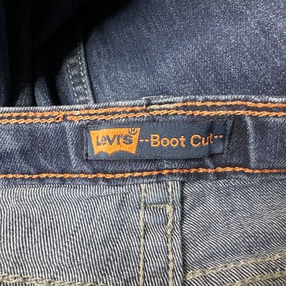 Levis Strauss Girls Boot Cut Denim Blue Jeans 16 Reg Adj Waist Pockets Western - Picture 4 of 7